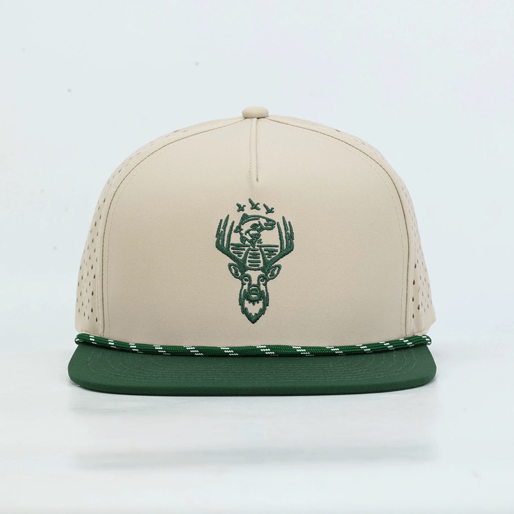 Embroidered DTF Hat in Beige