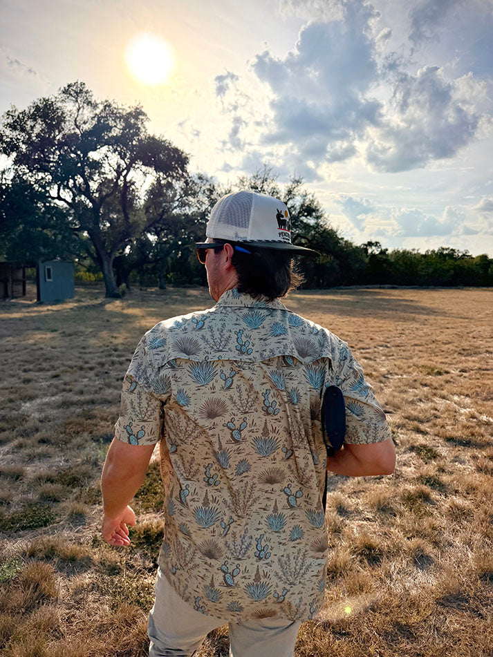 Medina Pearl Snap Fishing Shirt, back view